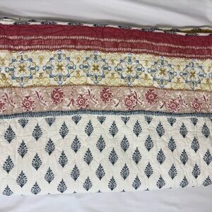 Twin/Twin-XL Reversible Quilt Set‎ 2 Piece Off White Blue Pink College Dorm